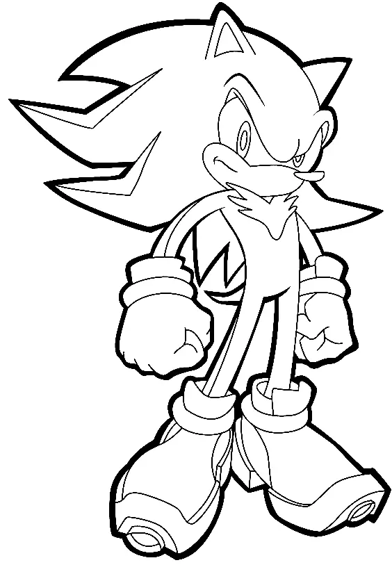 Desenhos de Shadow the Hedgehog Para Colorir 6