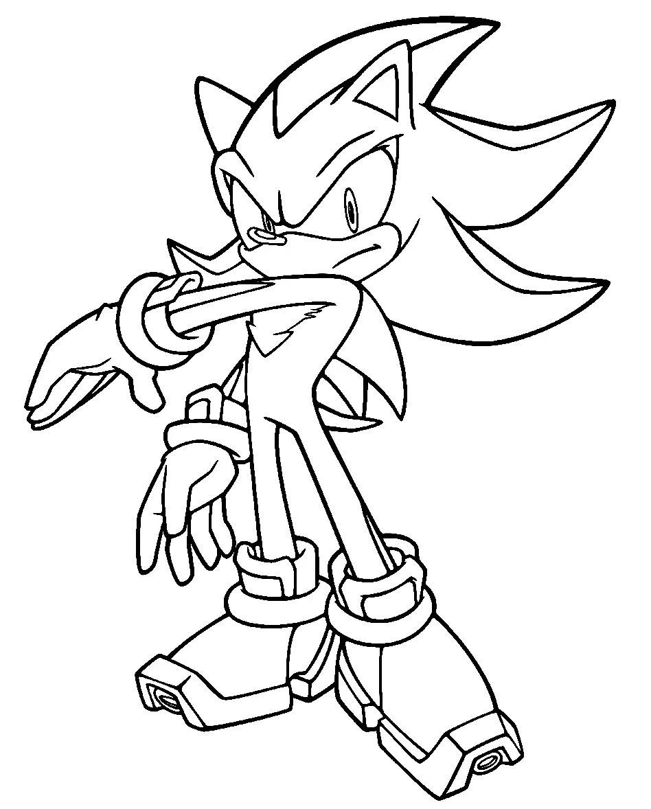 Desenhos de Shadow the Hedgehog Para Colorir 9