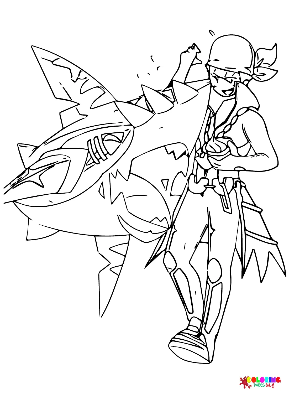Sharpedo Para Colorear 16