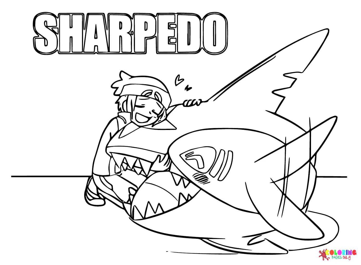 Sharpedo Para Colorear 3