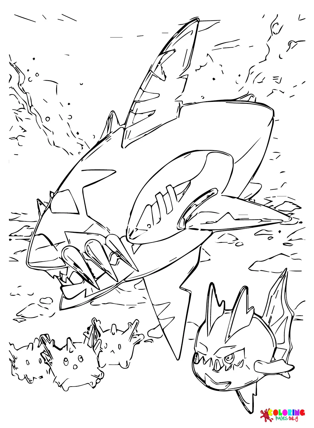 Sharpedo Para Colorear 9