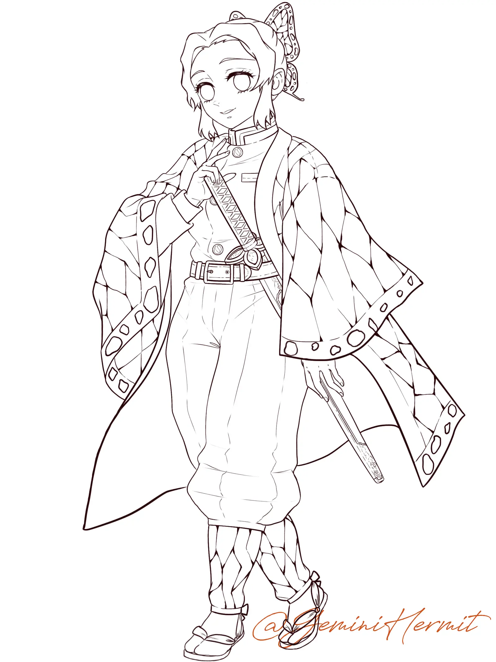 Shinobu Coloring Pages