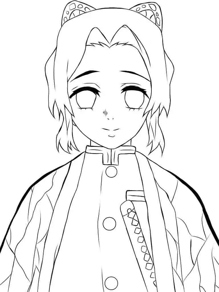 Shinobu Kochou Coloring Pages 11