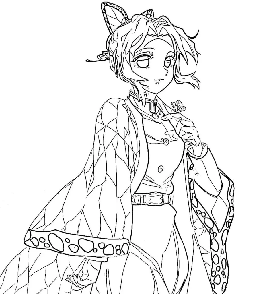 Shinobu Kochou Coloring Pages 12