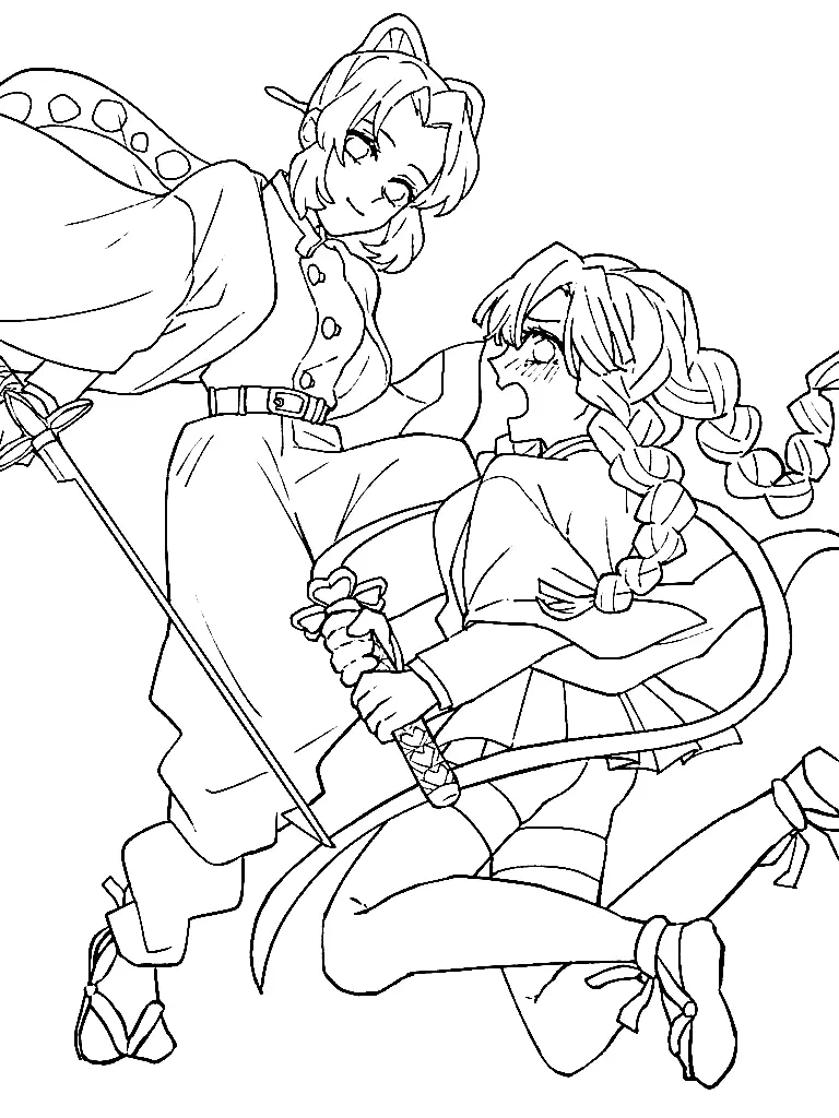 Shinobu Kochou Coloring Pages 16