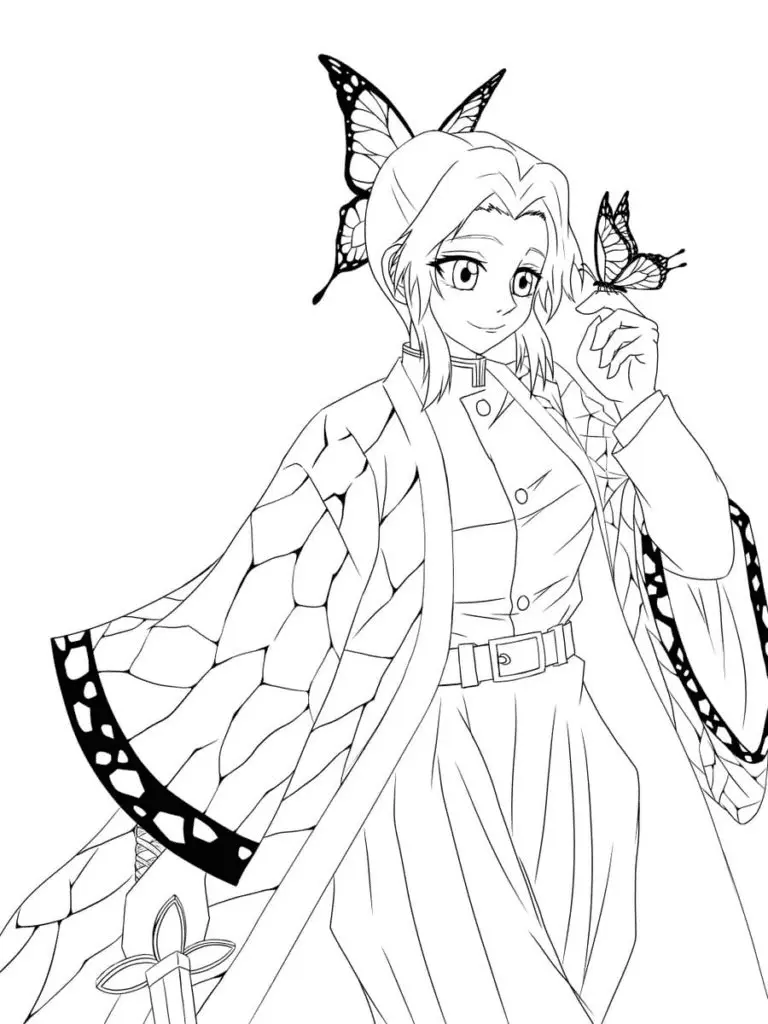 Shinobu Kochou Coloring Pages 18