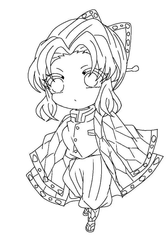 Shinobu Kochou Coloring Pages 19