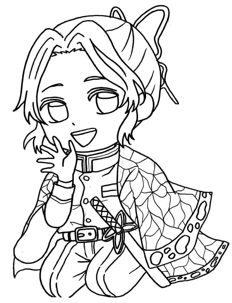 Shinobu Kochou Coloring Pages 23