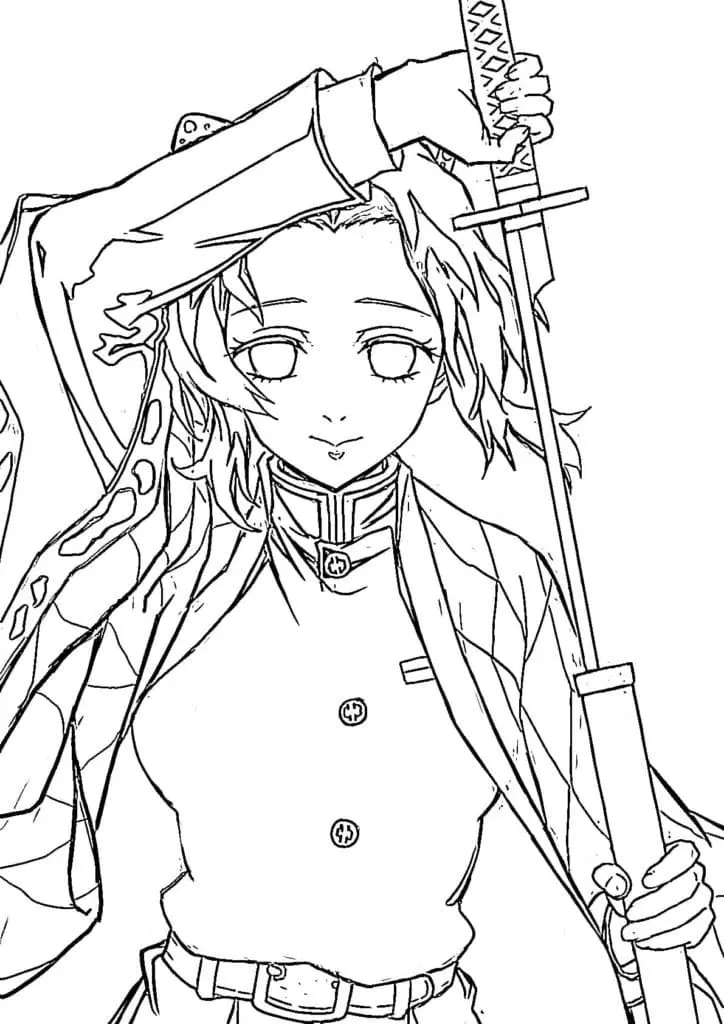 Shinobu Kochou Coloring Pages 25