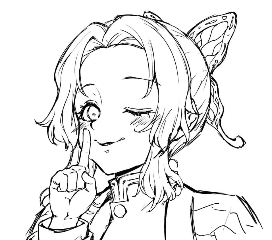 Shinobu Kochou Coloring Pages 26