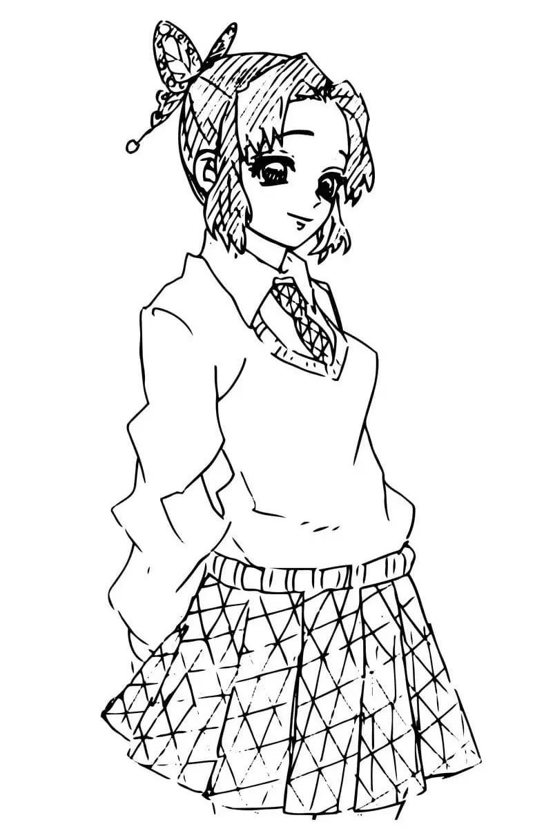 Shinobu Kochou Coloring Pages 29