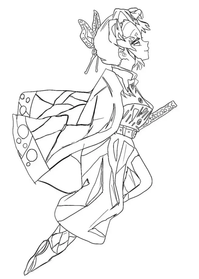 Shinobu Kochou Coloring Pages 30