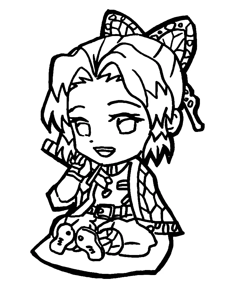 Shinobu Kochou Coloring Pages 35