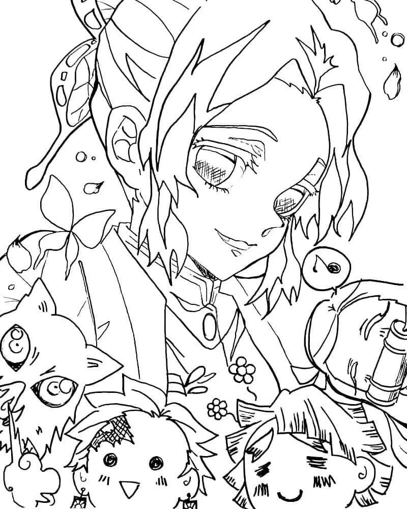 Shinobu Kochou Coloring Pages 36
