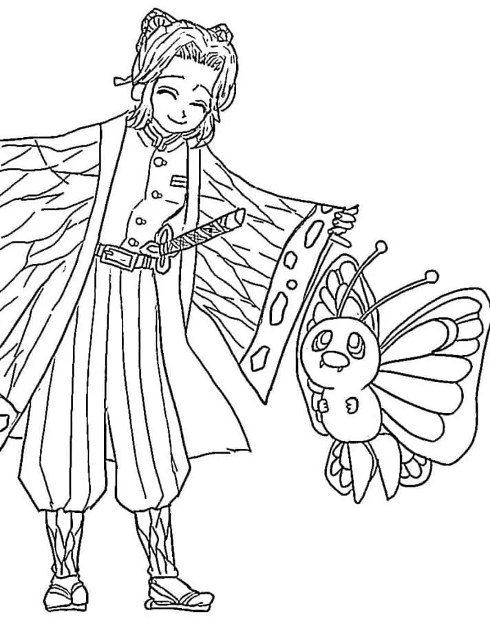 Shinobu Kochou Coloring Pages 38