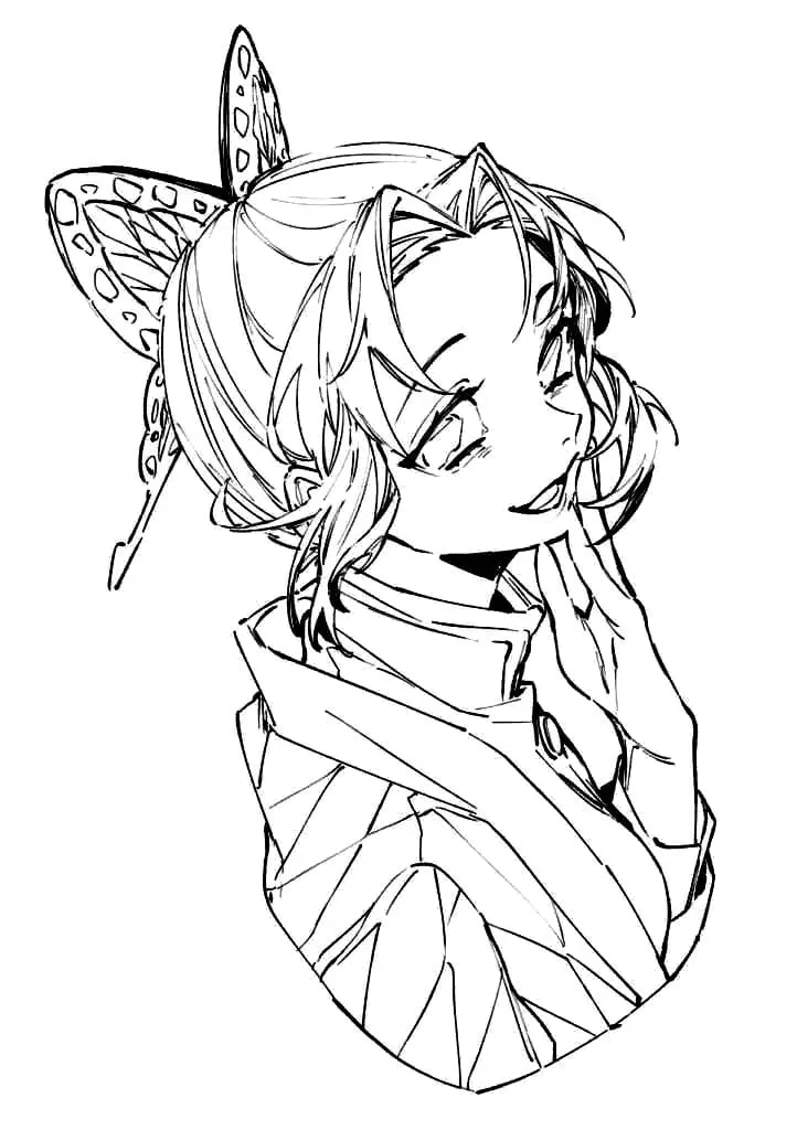 Shinobu Kochou Coloring Pages 41