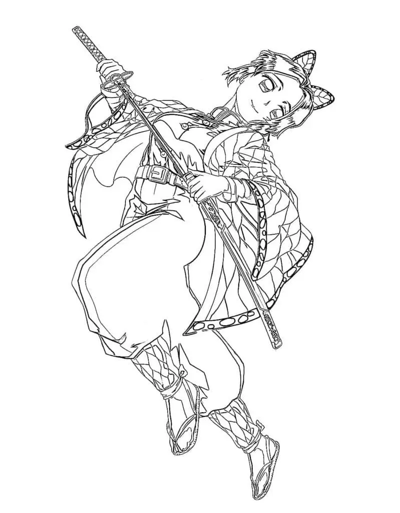 Shinobu Kochou Coloring Pages 43