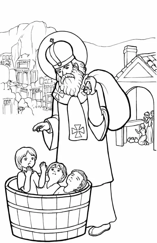 Sinterklaas Coloring pages 9