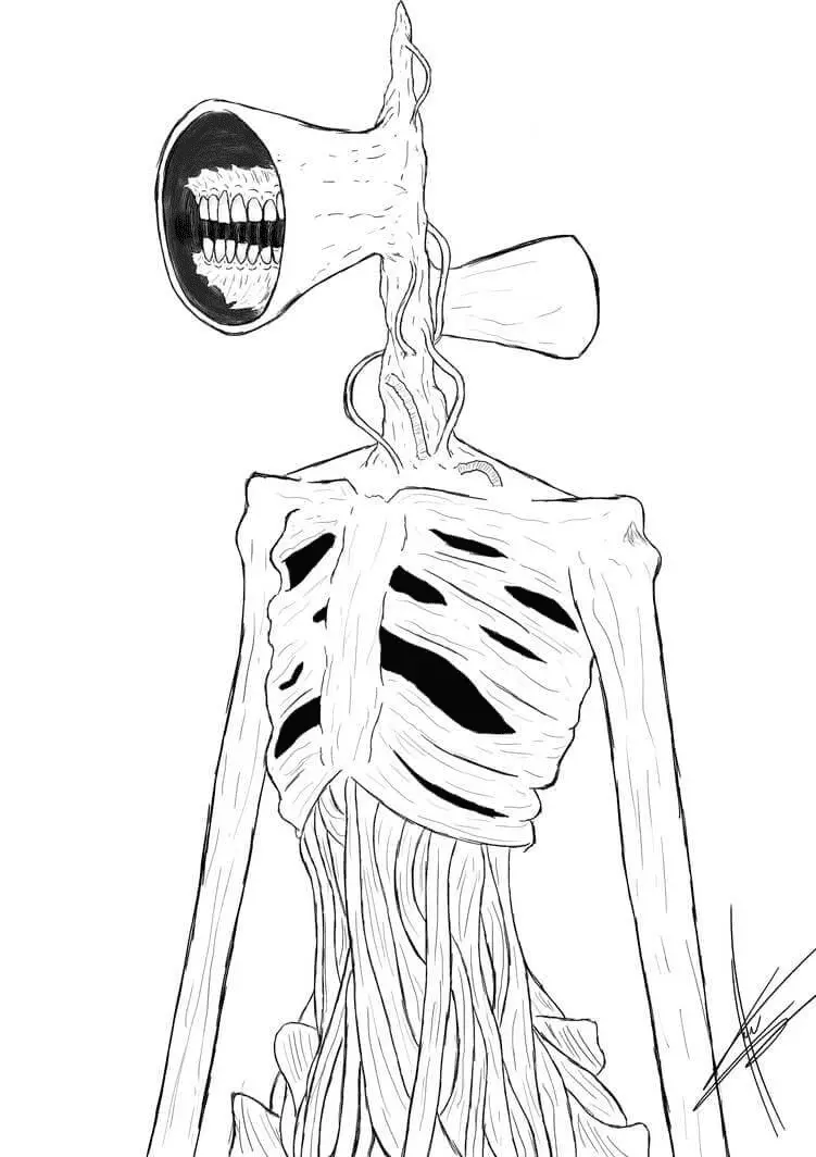 Siren Head Ausmalbilder 13