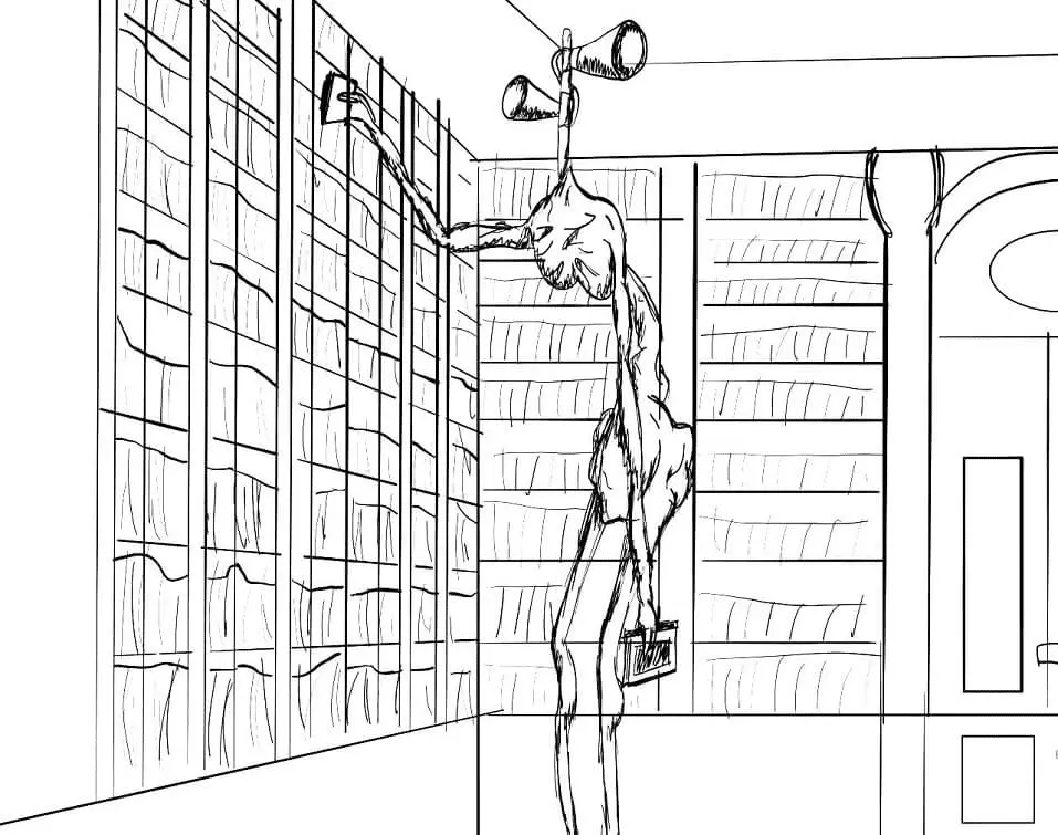 Siren Head Ausmalbilder 20