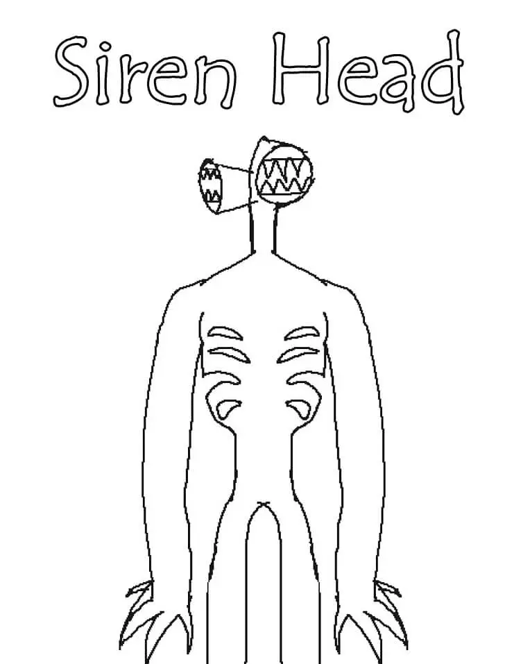 Siren Head Ausmalbilder 23