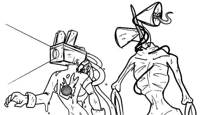 Siren Head Ausmalbilder 24