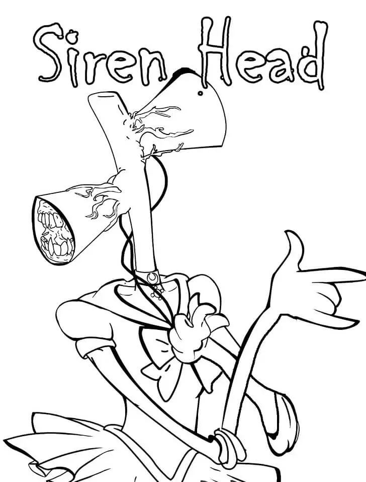 Siren Head Ausmalbilder 30