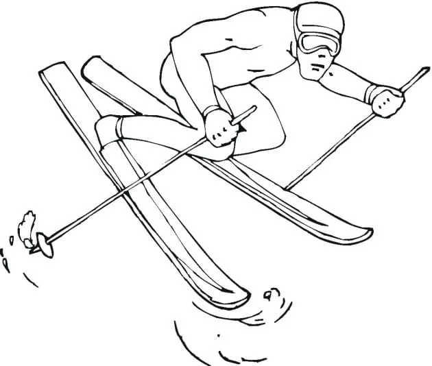 Skiing Ausmalbilder 22