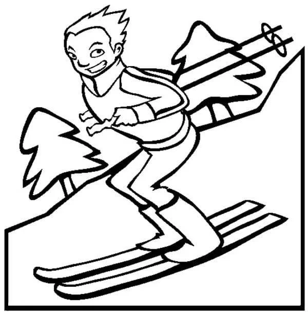 Skiing Ausmalbilder 84