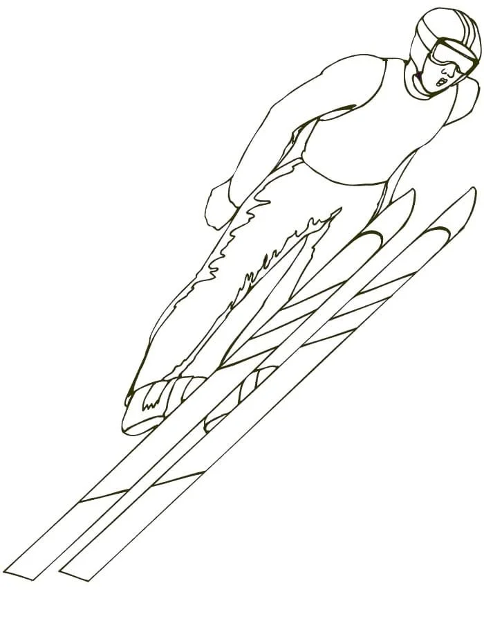 Skiing Ausmalbilder 9