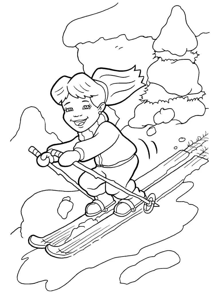 Skiing Ausmalbilder 94