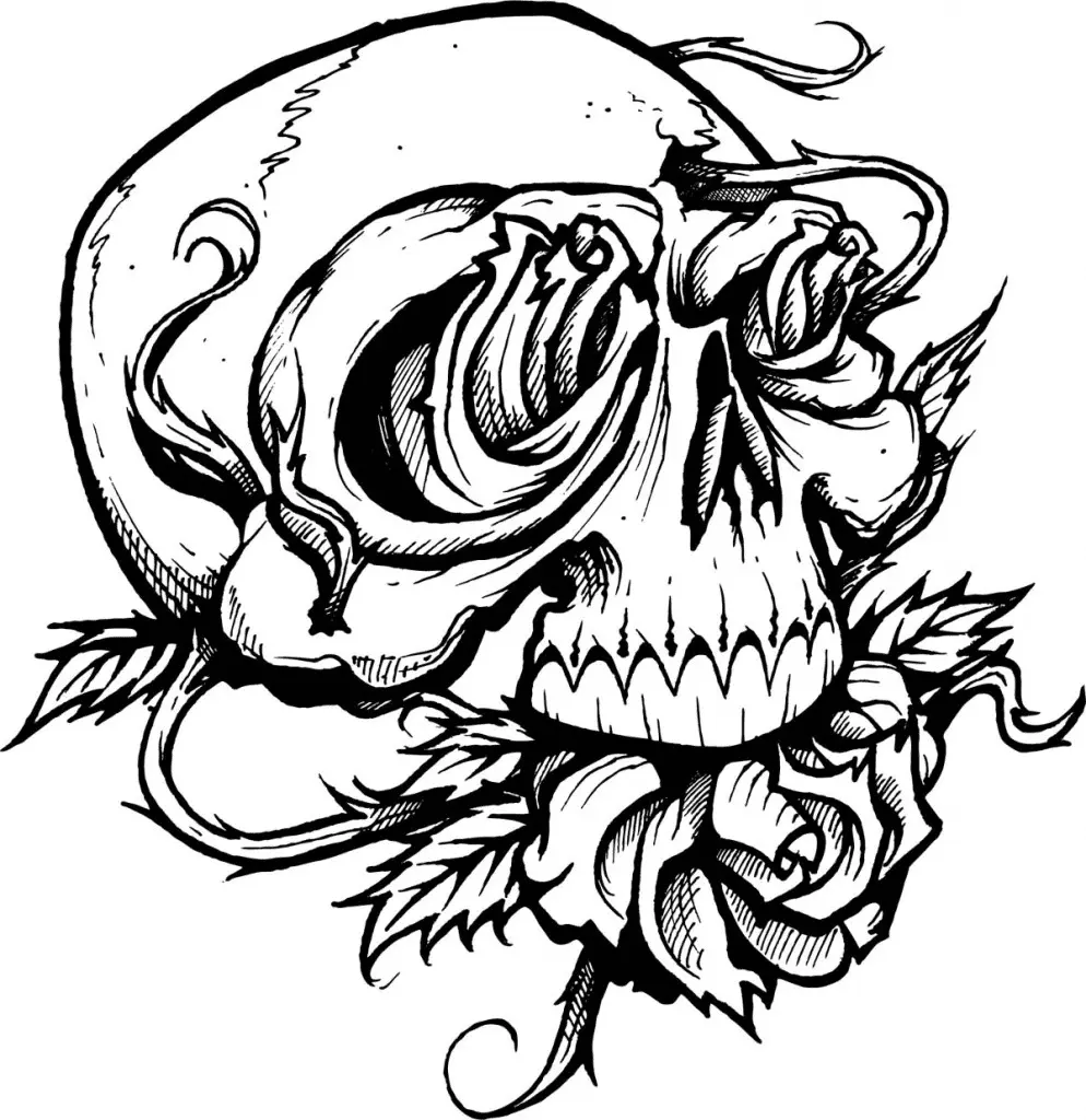 Skull Coloring Pages 13