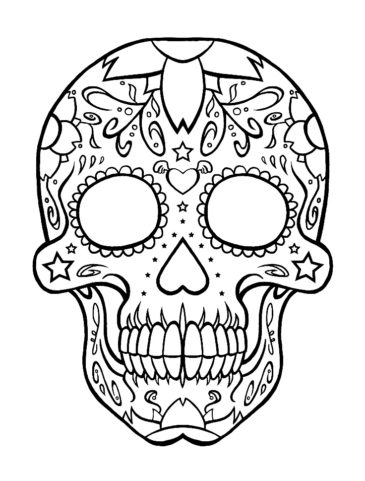 Skull Coloring Pages 16