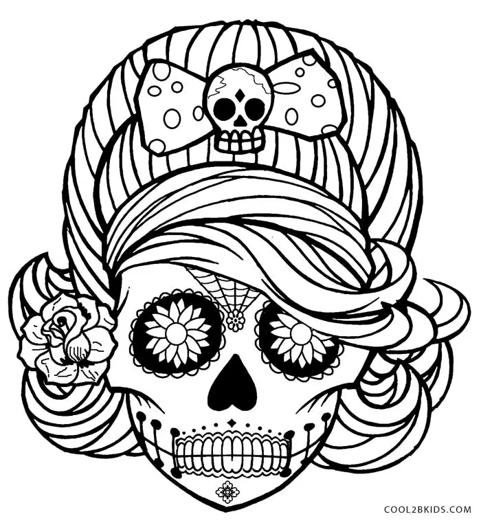 Skull Coloring Pages 18