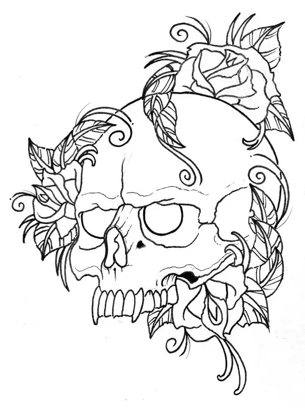 Skull Coloring Pages 8