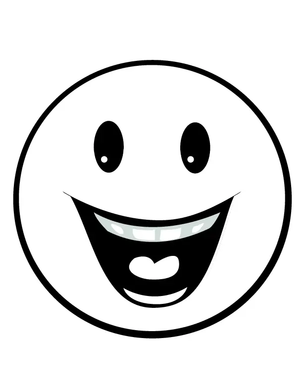 Smiley Face Coloring Pages 1