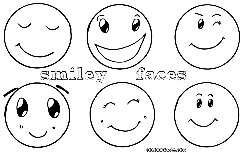 Smiley Face Coloring Pages 5