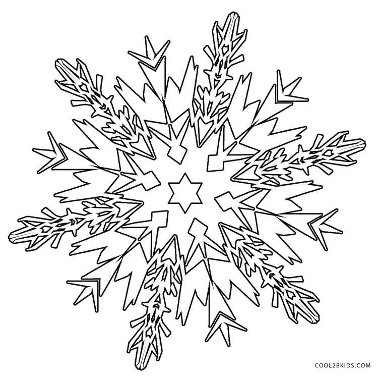 Desenhos de Floco de Neve Para Colorir 42