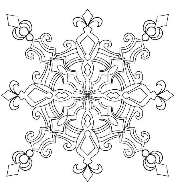 Desenhos de Floco de Neve Para Colorir 44