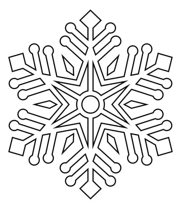 Desenhos de Floco de Neve Para Colorir 46