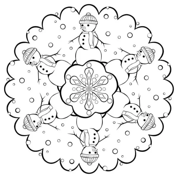 Desenhos de Floco de Neve Para Colorir 47