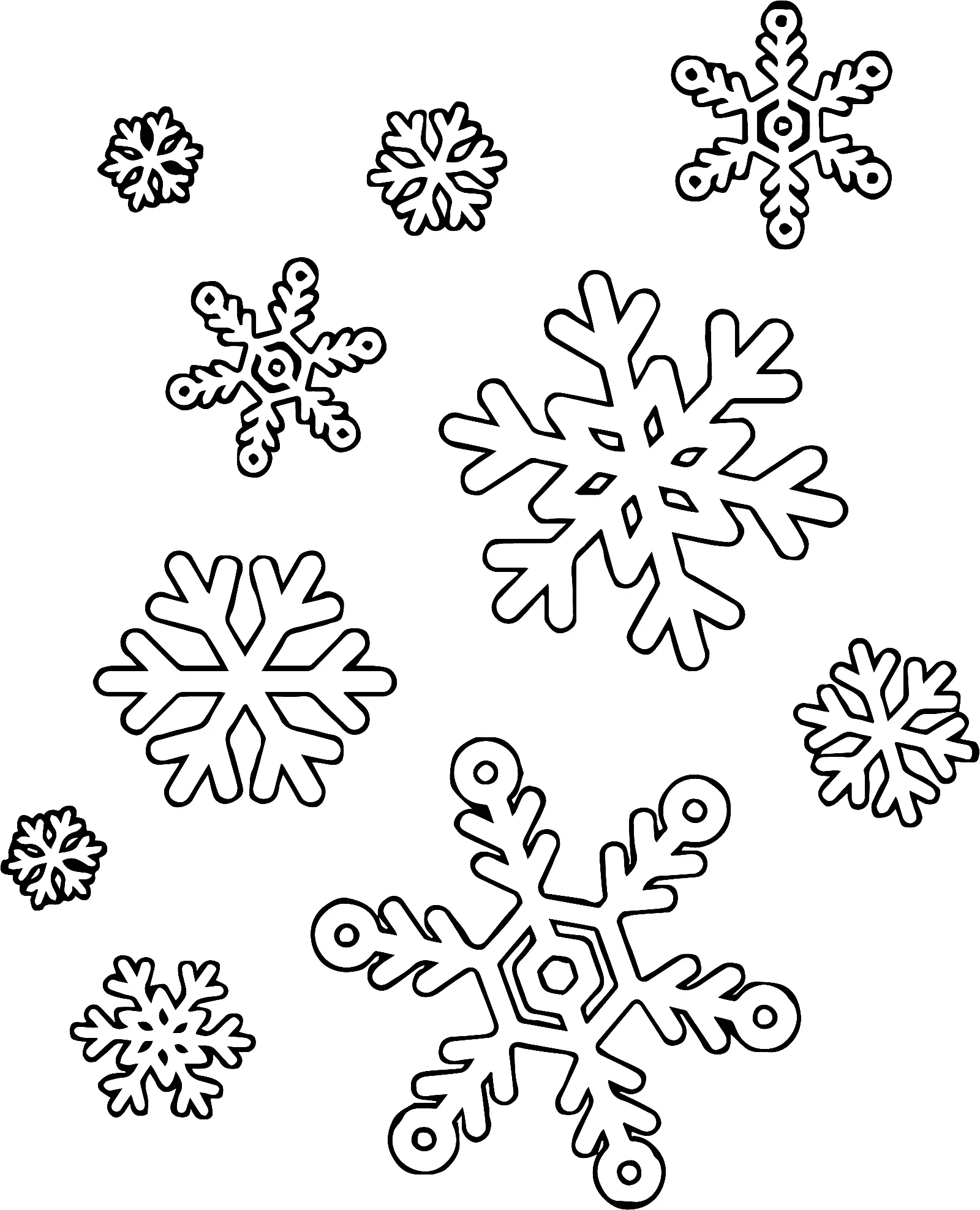 Desenhos de Floco de Neve Para Colorir 7