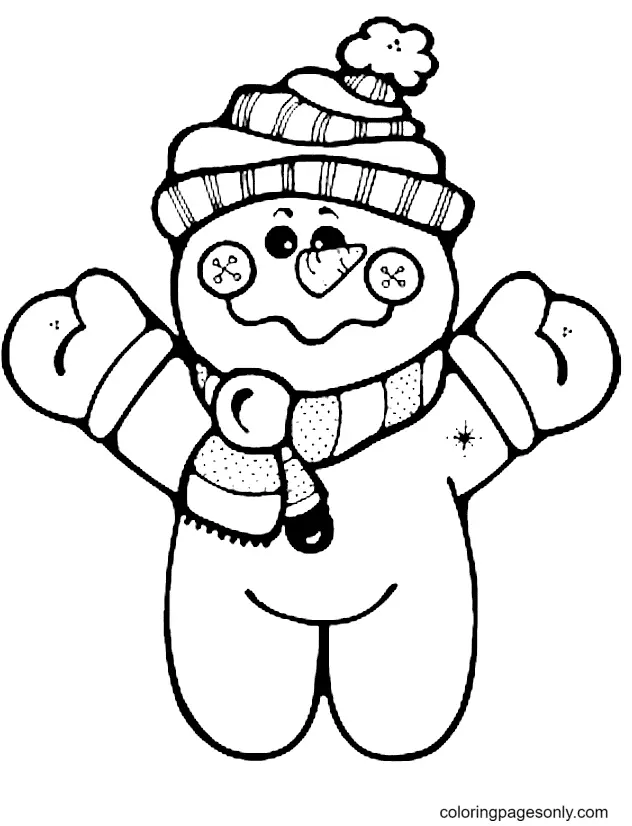 Muneco Nieve Para Colorear 4
