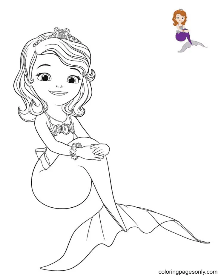 Sofia The First Coloring Pages 1