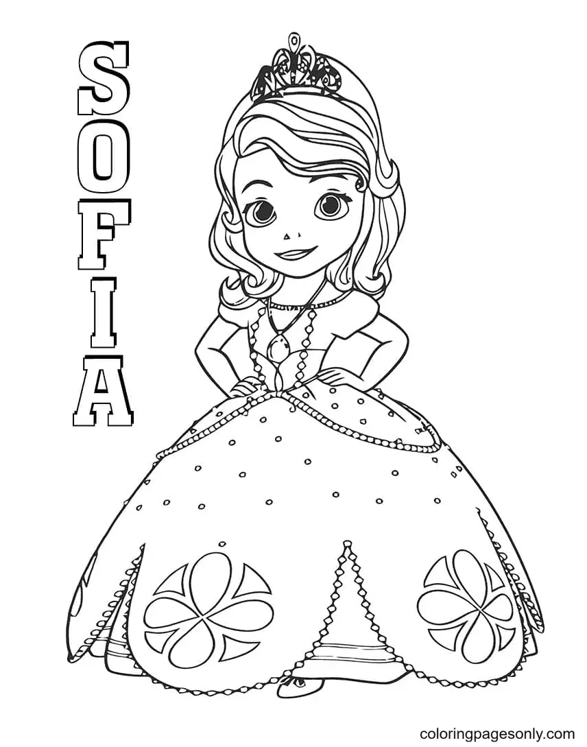Sofia The First Coloring Pages 4