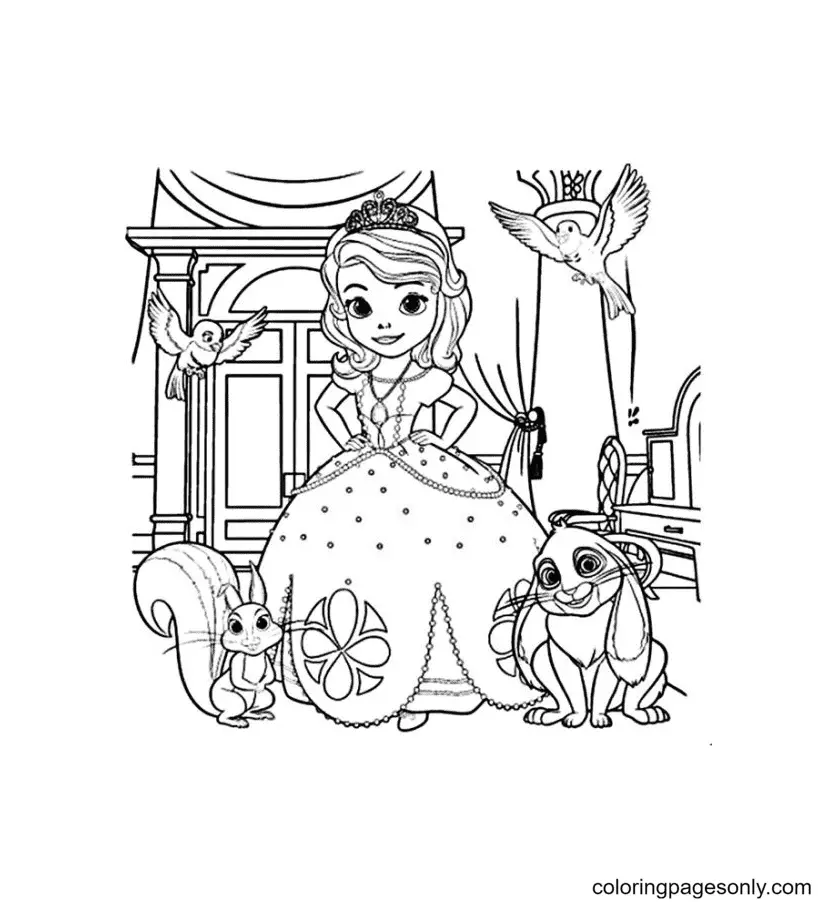 Sofia The First Coloring Pages 78