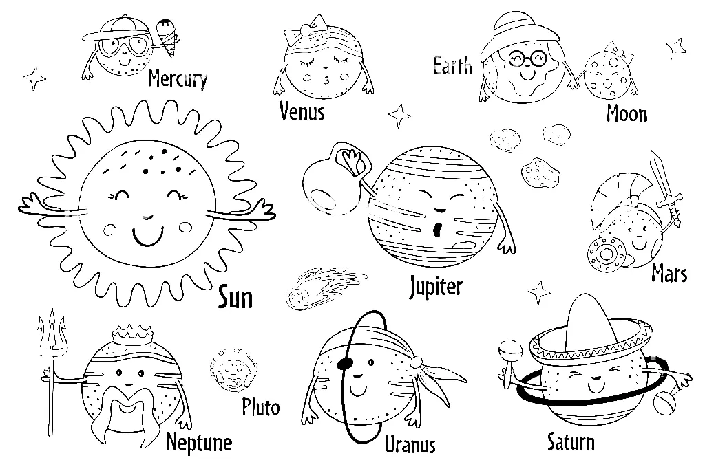 Solar System Coloring Pages 7
