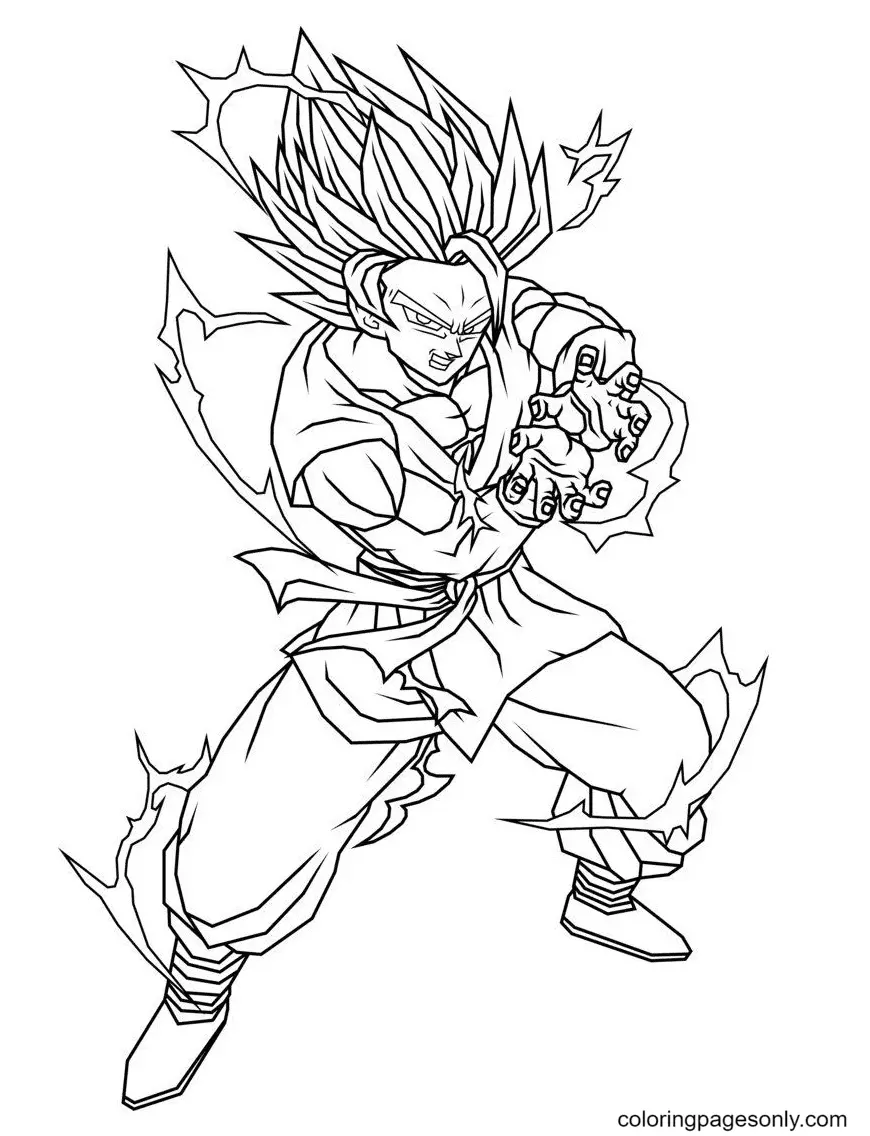 Son Goku Para Colorear 10
