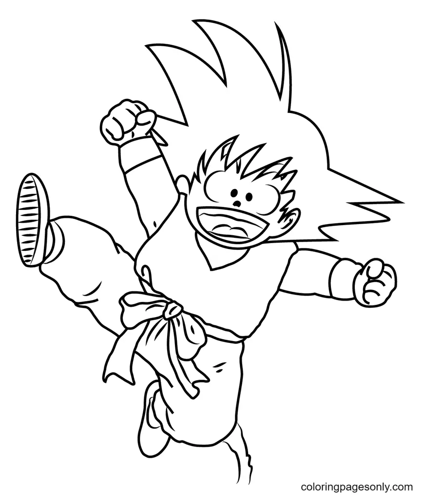 Son Goku Para Colorear 11