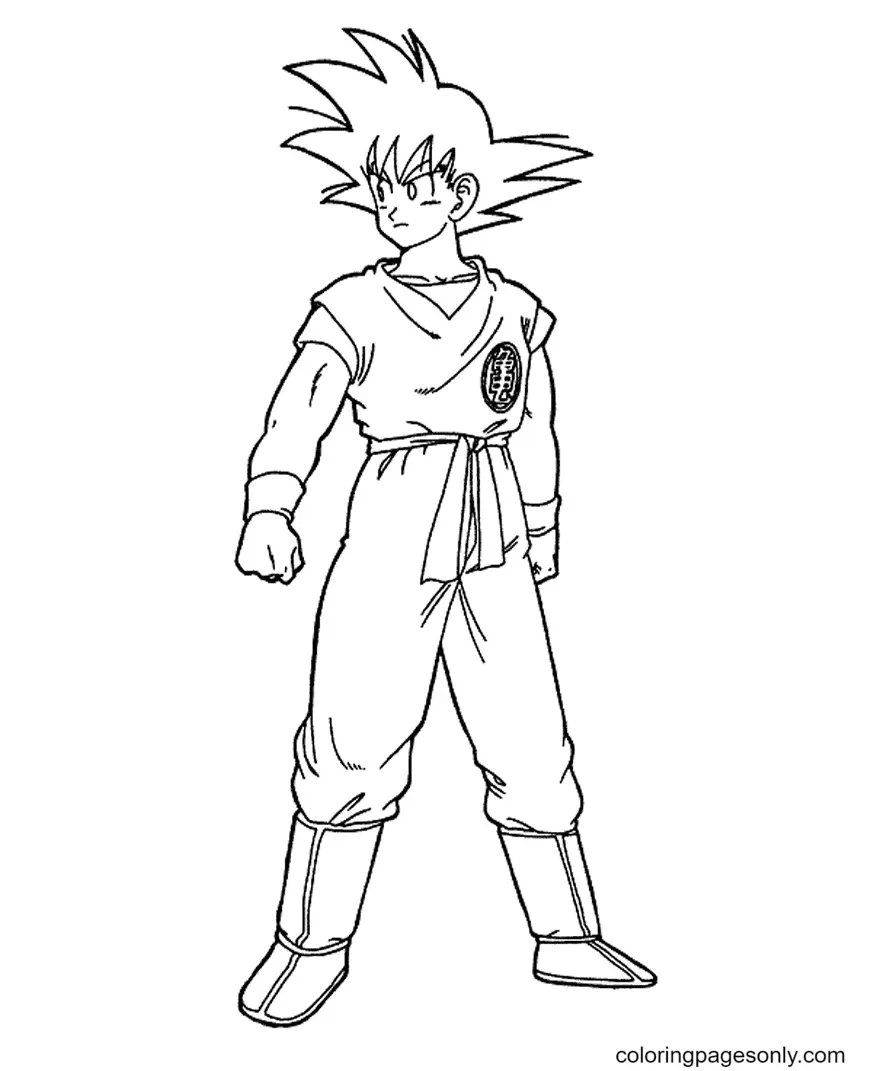 Son Goku Para Colorear 13